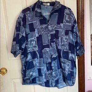 Vintage Thai Silk Button Up